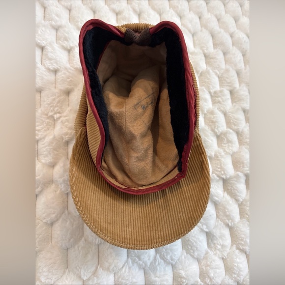 Vintage Corduroy Ear Flap Trapper Hat Elmer Fudd Winter Hunting Cap Brown - Picture 8 of 14
